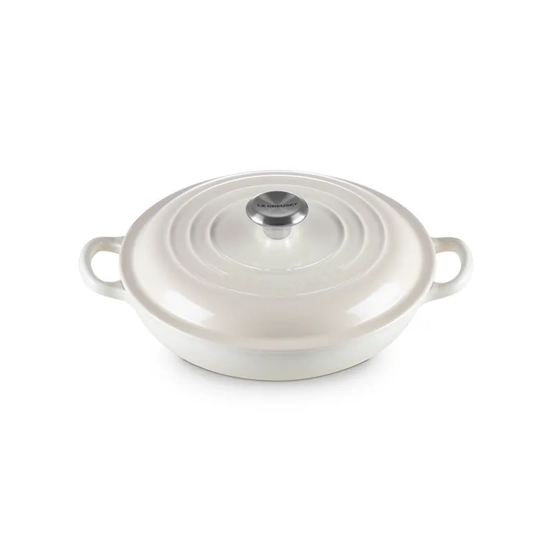 Signature Shallow Casserole, 22cm, Meringue curtain fabric, upholstery textile