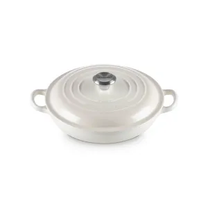 Signature Shallow Casserole, 22cm, Meringue curtain fabric, upholstery textile