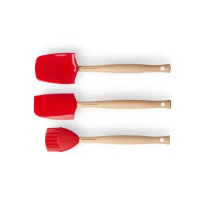 Silicone Utensil Tools, Set of 3, Cerise round coffee table, wooden coffee table