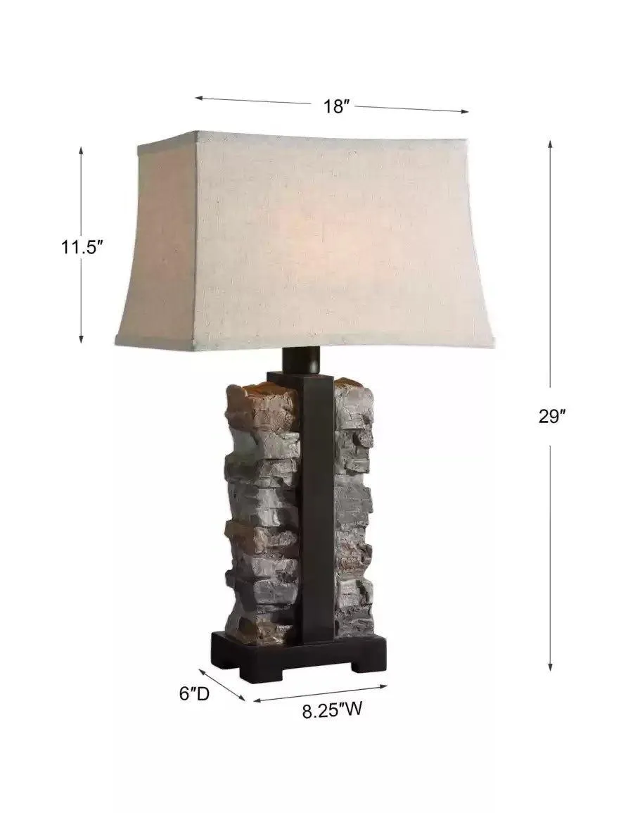 Stacked Stone Table Lamp