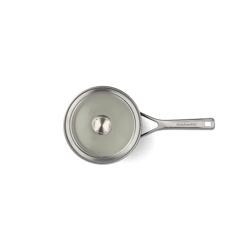 Steel Core Enamel Saucepan 16cm, Matte Black