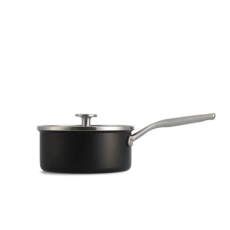 Steel Core Enamel Saucepan 16cm, Matte Black
