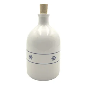 Stella Bianca Olive Oil Bottle, H17cm, White napkin rings, dining placemats