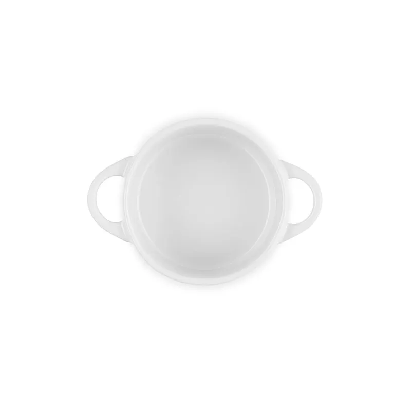 Stoneware Petite Round Casserole, 10cm, White