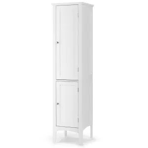 Storage Cabinet Bathroom High Cabinet with 5 Tier Shelves bathroom organizer, toilet brush holder