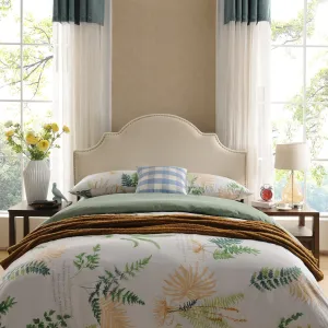 Studded Border Fabric Queen/Full Headboard - NH419892 queen headboard, wooden headboard