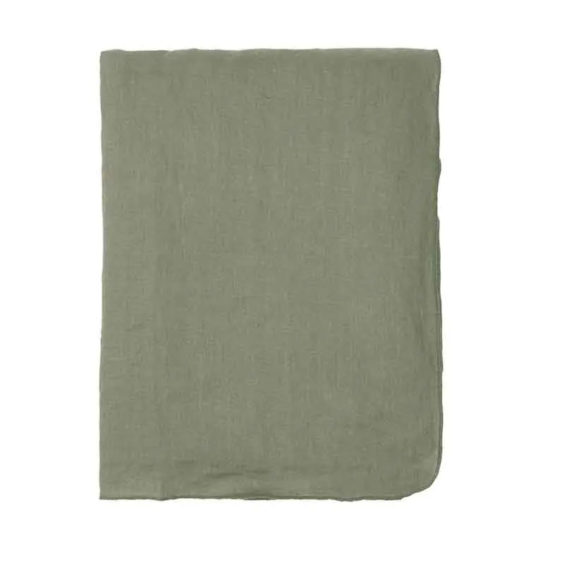 Tablecloth Gracie Eco, 160cm x 300cm, Friendly Linen Thyme tufted headboard, king headboard