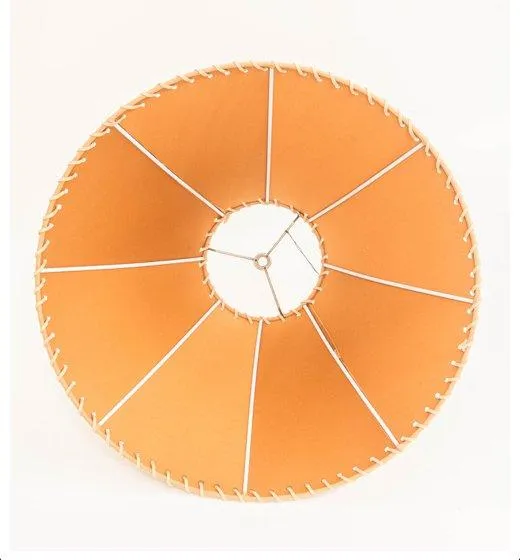 Tan Faux Leather Lamp Shade 14"