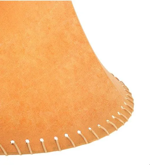 Tan Faux Leather Swoop Lamp Shade 18"