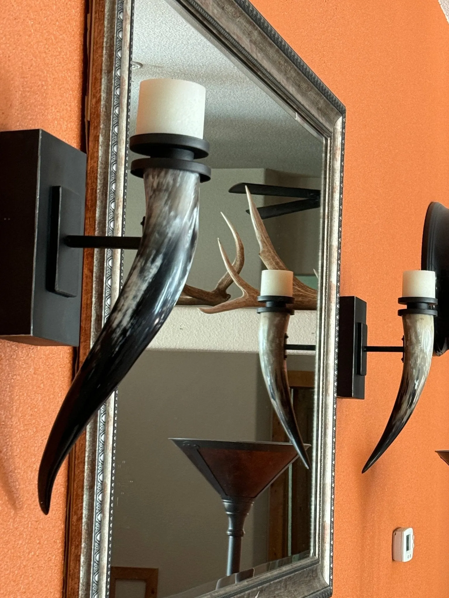 Taurine Steer Horn Candle Wall Sconce