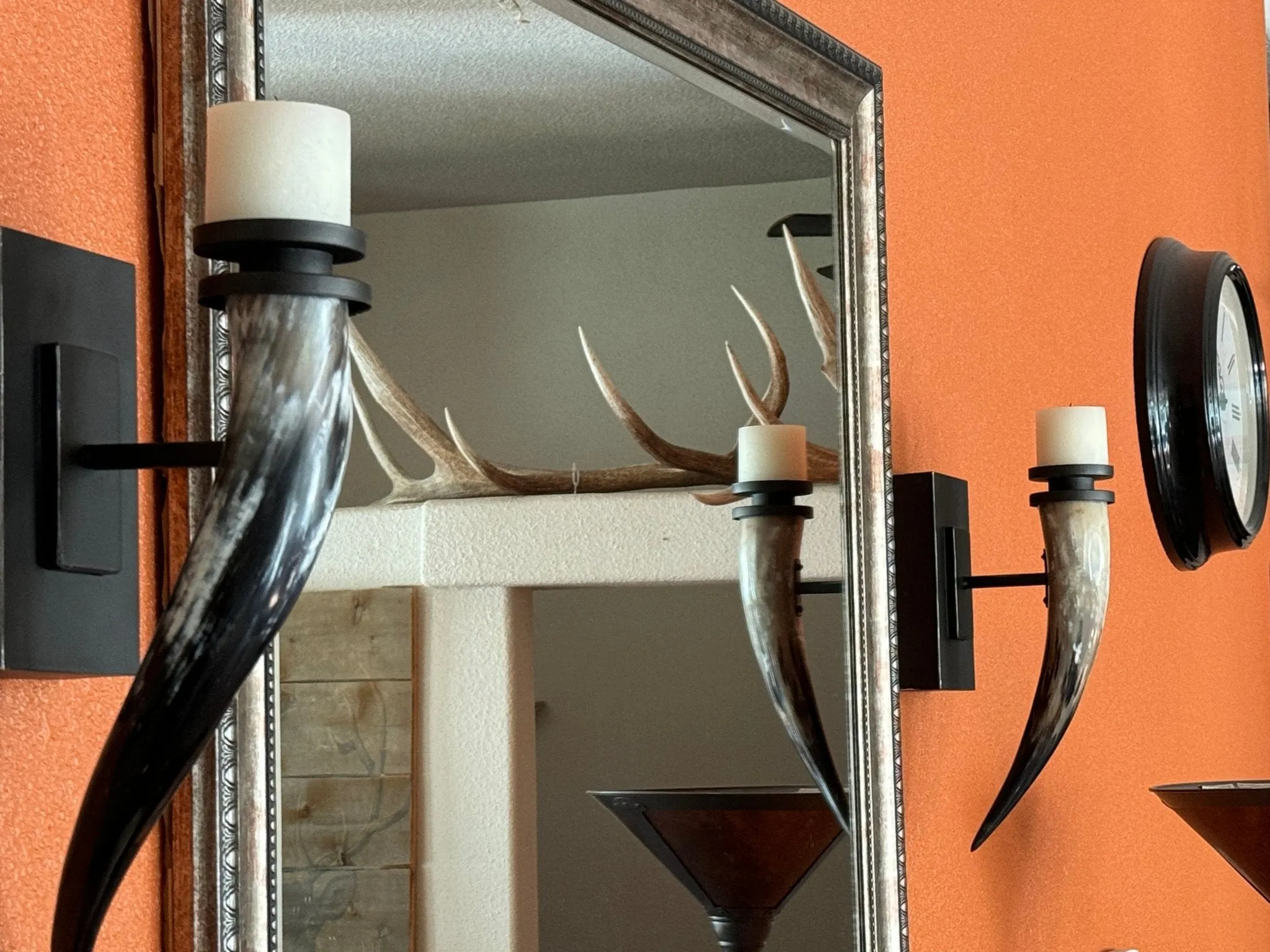 Taurine Steer Horn Candle Wall Sconce