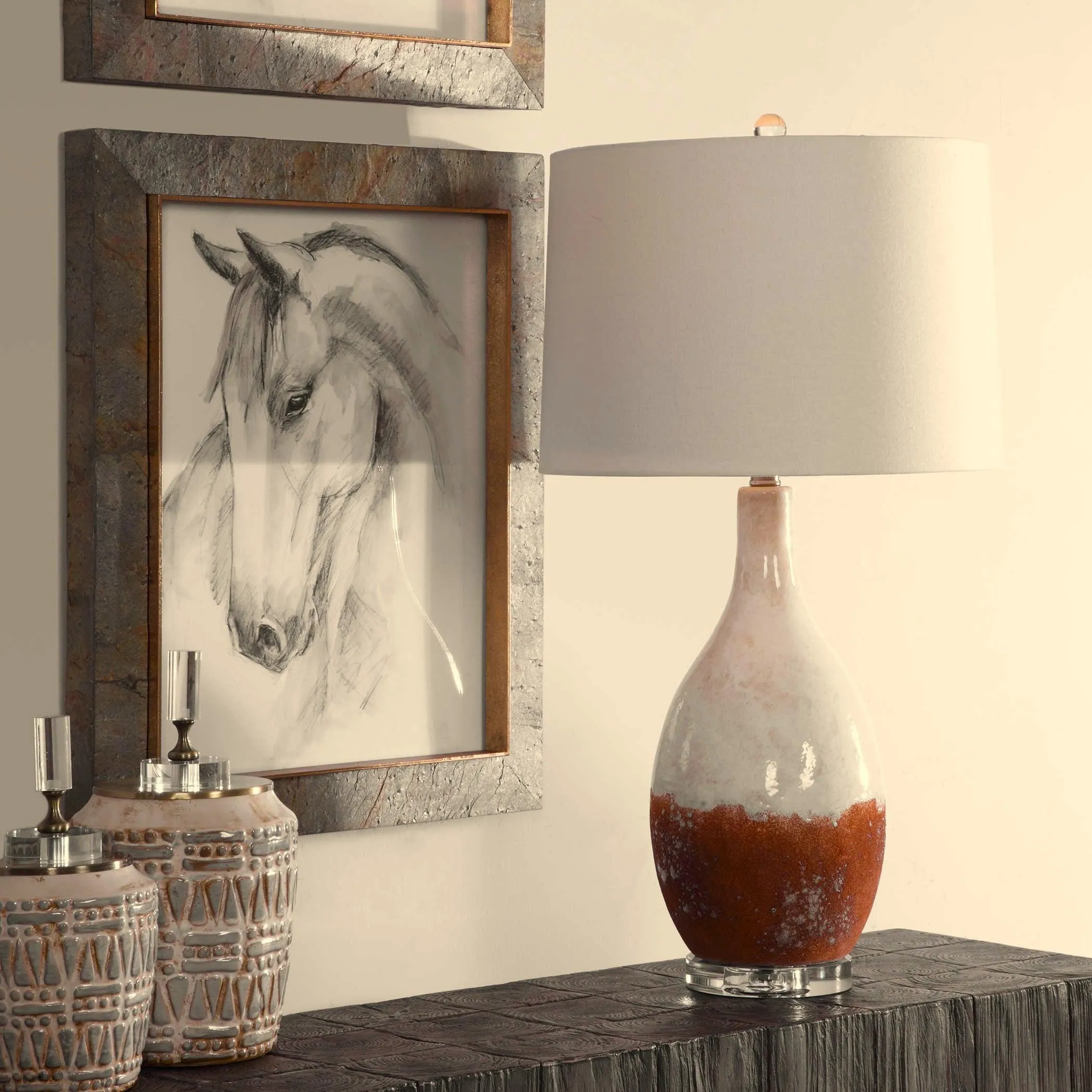 Terra Cotta Rust Table Lamp
