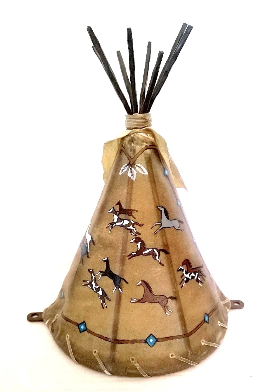 Tipi Village Rawhide Oval Chandelier