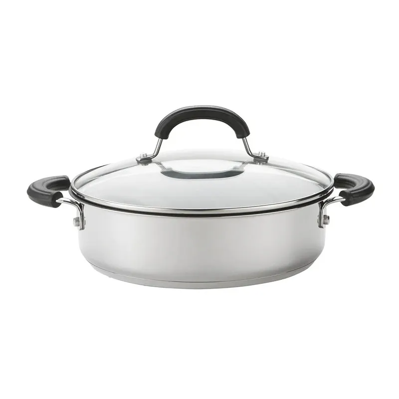 Total Casserole, 24cm - 2.8 litre, Stainless Steel curtain fabric, upholstery textile