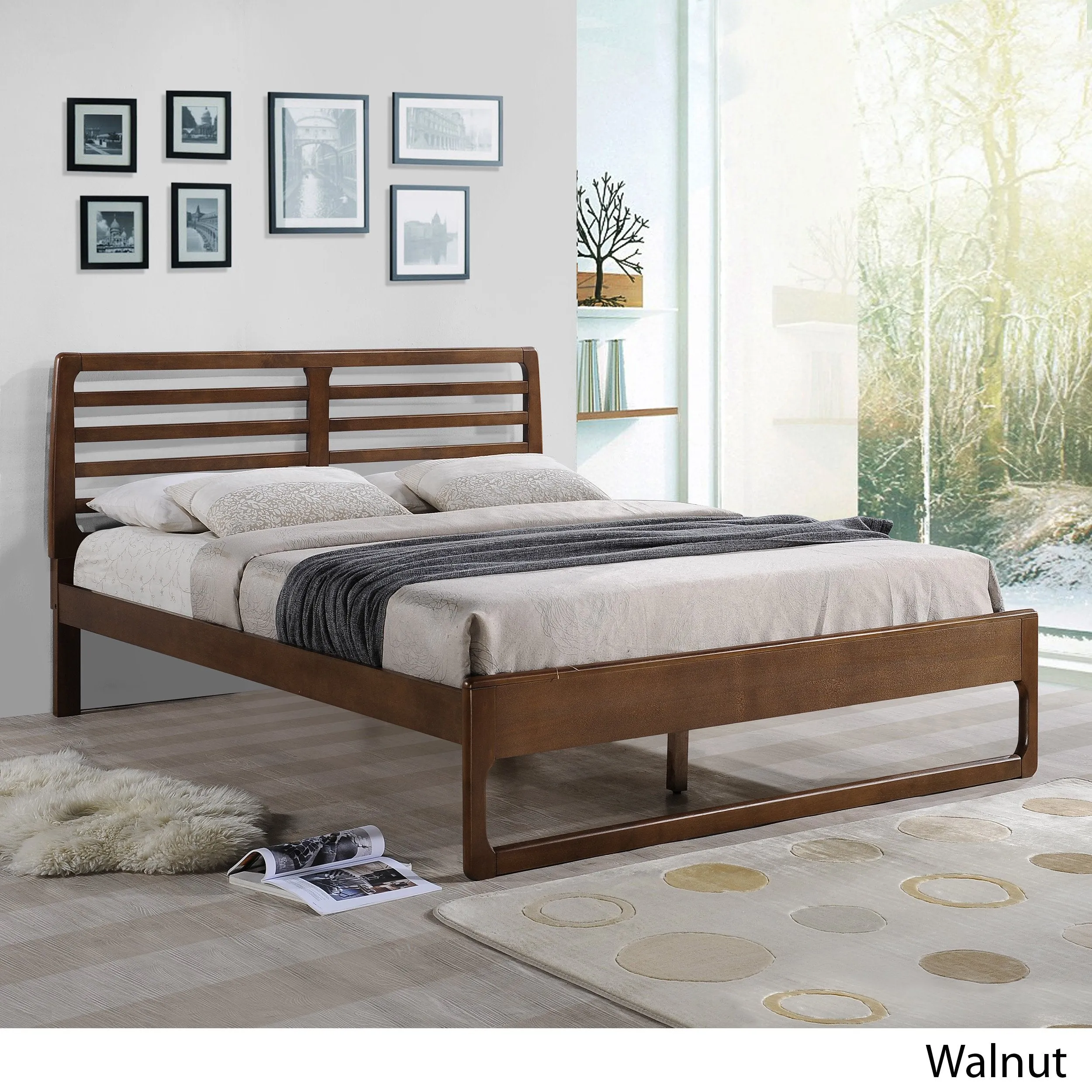 Transitional Wooden Queen Platform Bed - NH925903