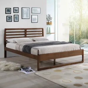 Transitional Wooden Queen Platform Bed - NH925903 throw blanket, decorative pillow