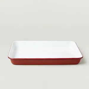 Tray, Pillarbox Red curtain fabric, upholstery textile
