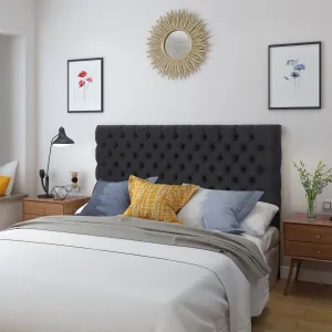 Tufted Fabric Queen/ Full Headboard - NH085303 wood bed frame, upholstered bed