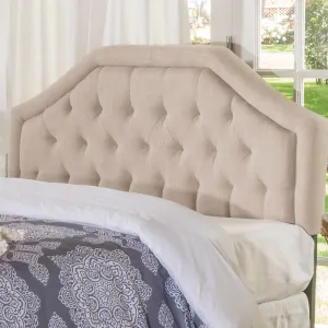 Tufted Light Beige Fabric Queen/Full Headboard - NH186003 wood bed frame, upholstered bed