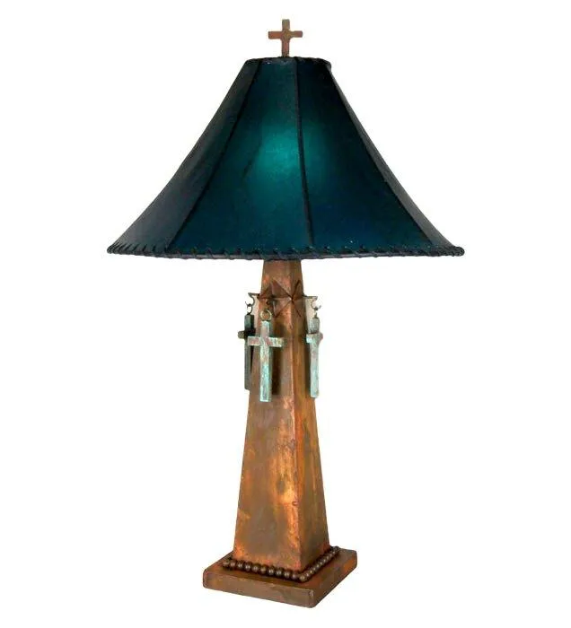Turquoise Cross Rustic Table Lamp mattress topper, bed base