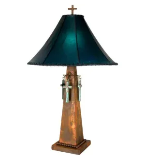 Turquoise Cross Rustic Table Lamp ceiling light, pendant lamp