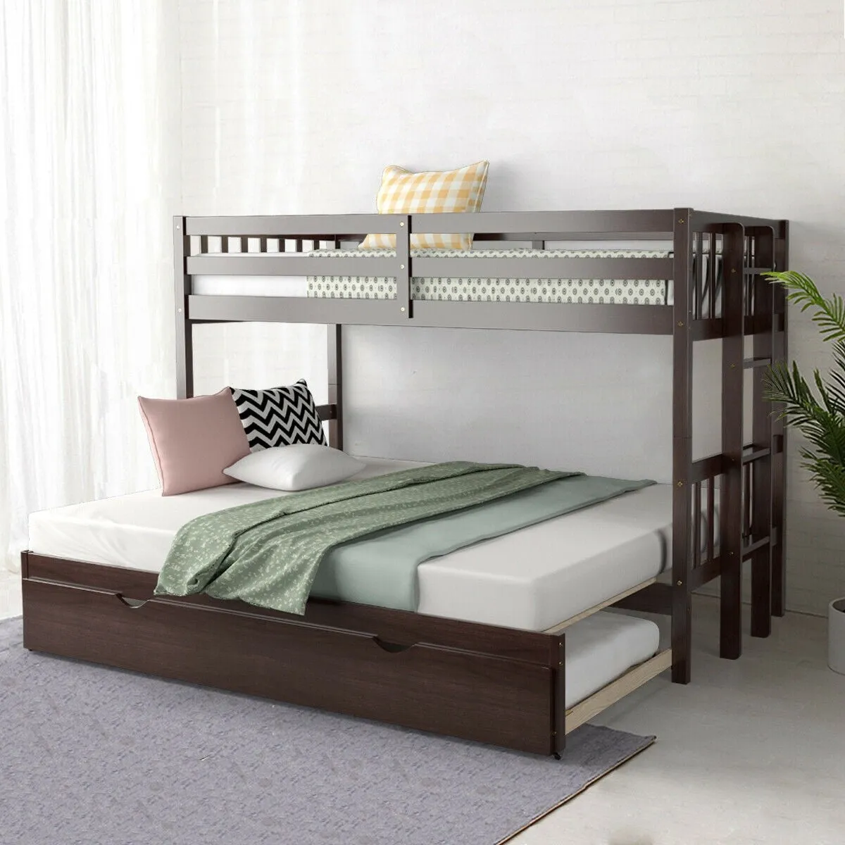 Twin Over Pull-Out Bunk Bed with Trundle
