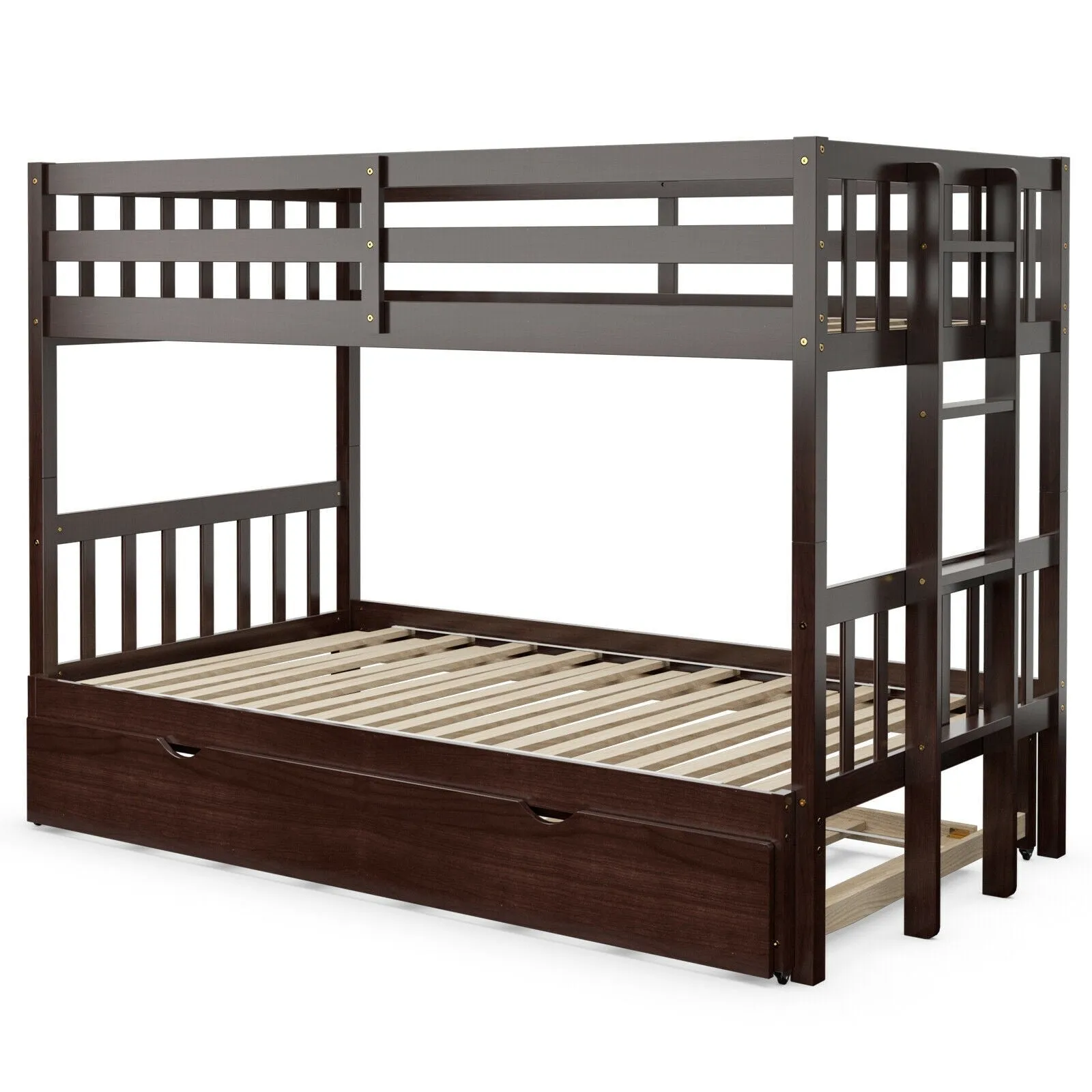 Twin Over Pull-Out Bunk Bed with Trundle