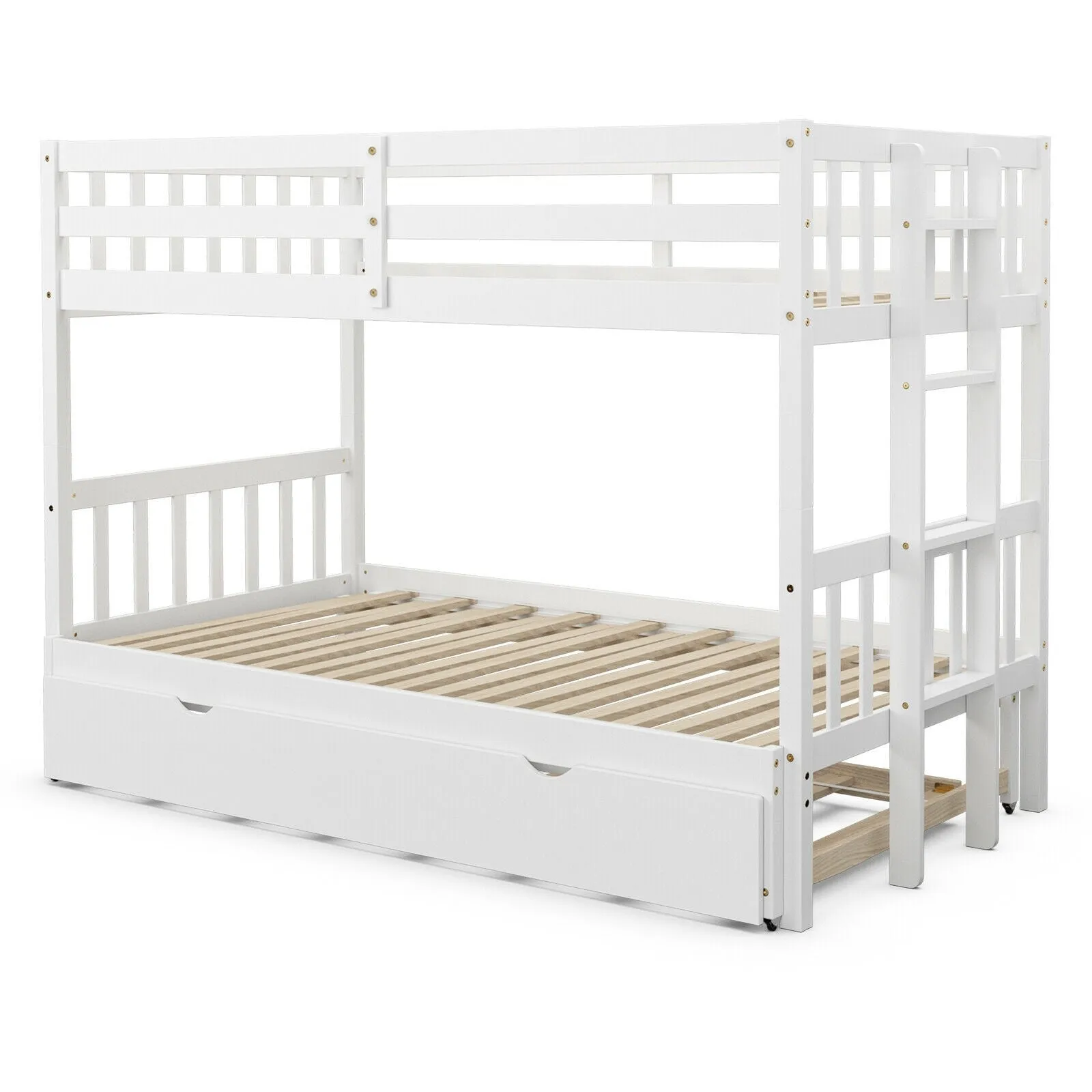Twin Over Pull-Out Bunk Bed with Trundle