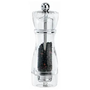 Vittel Pepper mill, 16cm, clear acrylic finish napkin rings, dining placemats