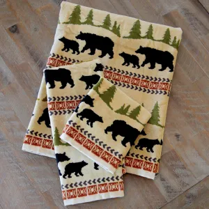 Wandering Wildlife Bathroom Towels bath towels, hand towels