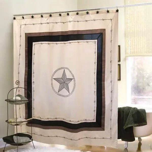 Western Star & Barbed Wire Shower Curtain 3 piece sofa set, living room set