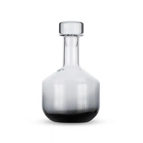 Whiskey decanter, 1 litre, Tom Dixon, Tank, black ceramic platter, appetizer tray