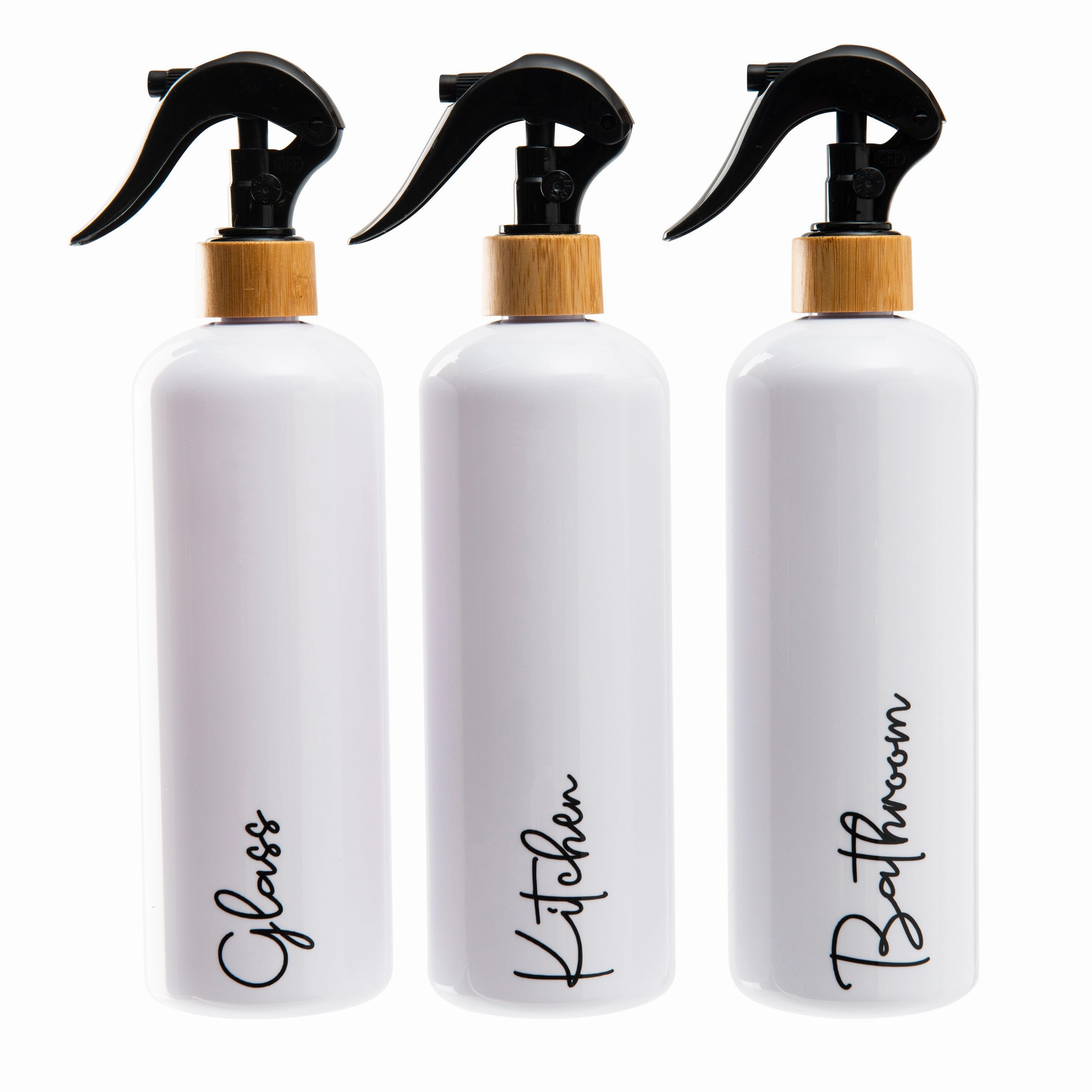 White Bottle with Black Spray - 500ml