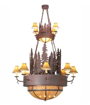 Wilbur Pines 2-Tier Chandelier patio chat set, outdoor furniture set