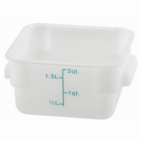 Winco 2 Qt Food Storage Container, White - PESC-2 Figurines,Home Decor Statues