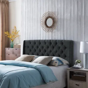 Wingback Queen/Full Tufted Fabric Headboard - NH796303 queen headboard, wooden headboard