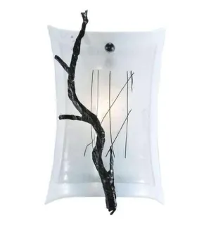 Winter White Glass Wall Sconce dining table decor, bar servingware