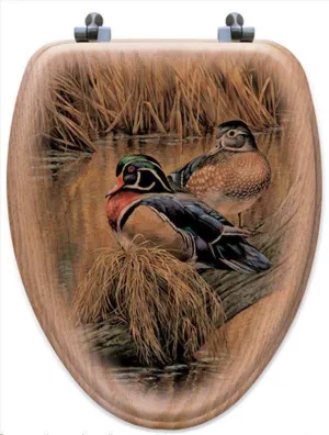 Wood Duck Art Toilet Seats wall sconce light, hallway light