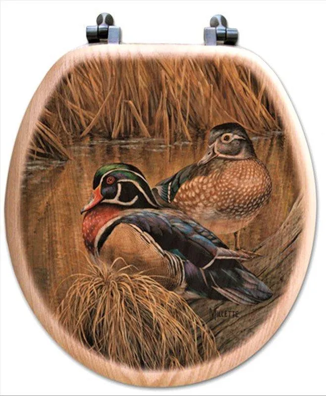Wood Duck Art Toilet Seats