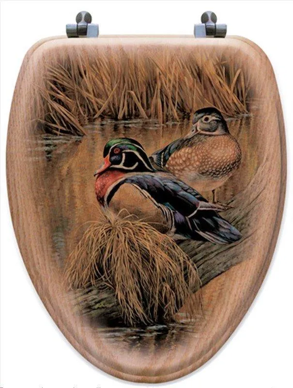 Wood Duck Art Toilet Seats wall sconce light, hallway light