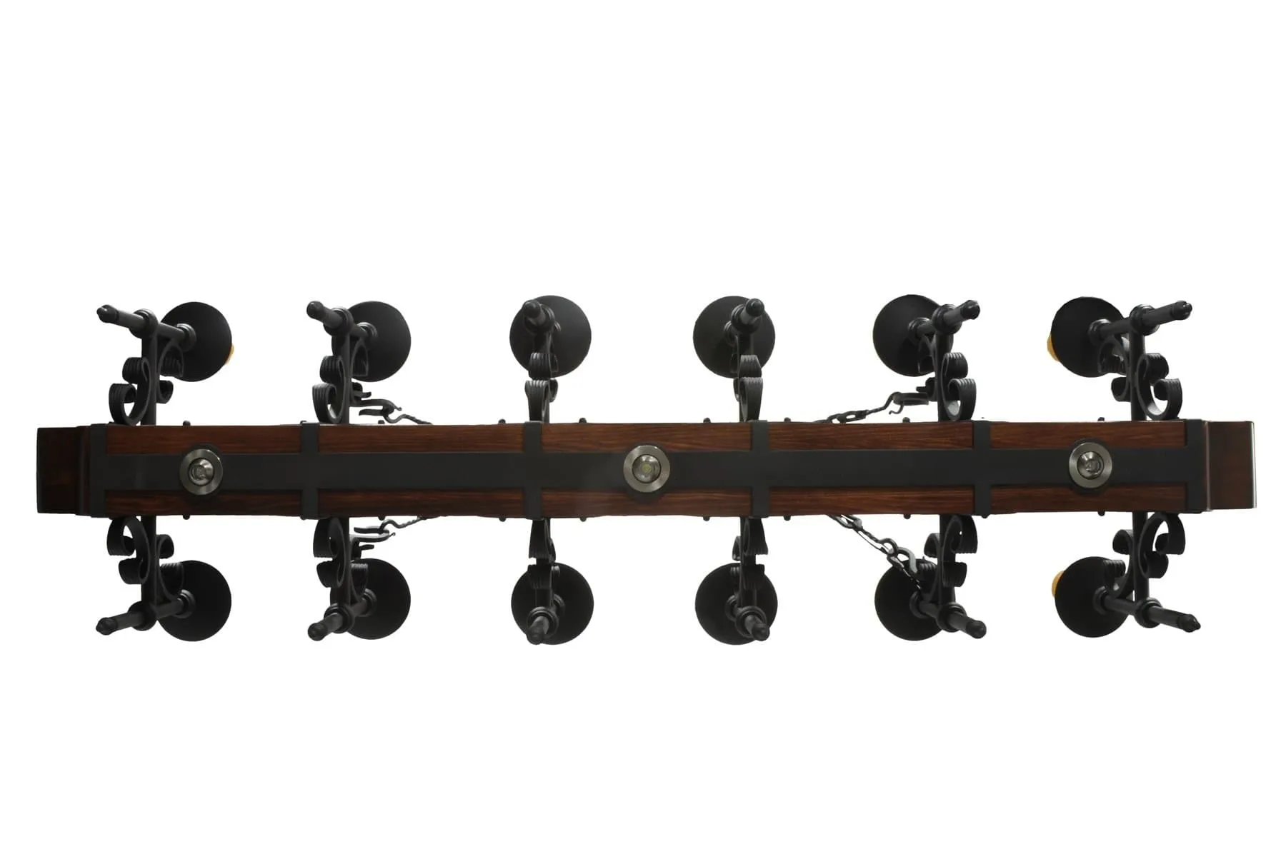 Wrought Iron & Beam Mansion Chandelier