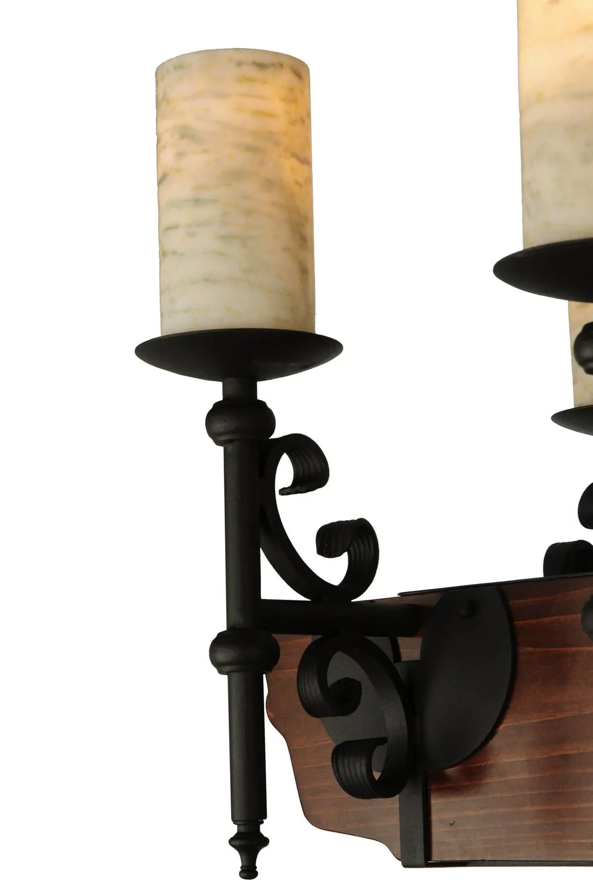 Wrought Iron & Beam Mansion Chandelier