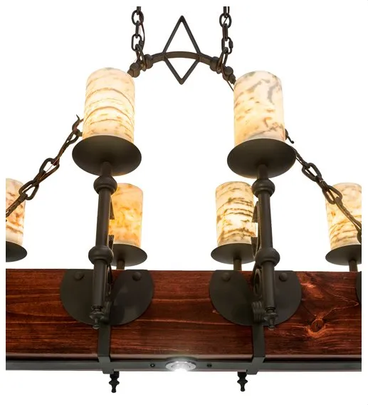 Wrought Iron & Beam Mansion Chandelier
