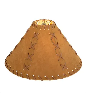 X-Cross Tan Faux Leather Lamp Shade 15" laundry hamper, dirty clothes basket