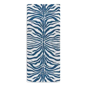 Zebra Linen Tablecloth 250cm x 165cm, Petrol Blue tufted headboard, king headboard