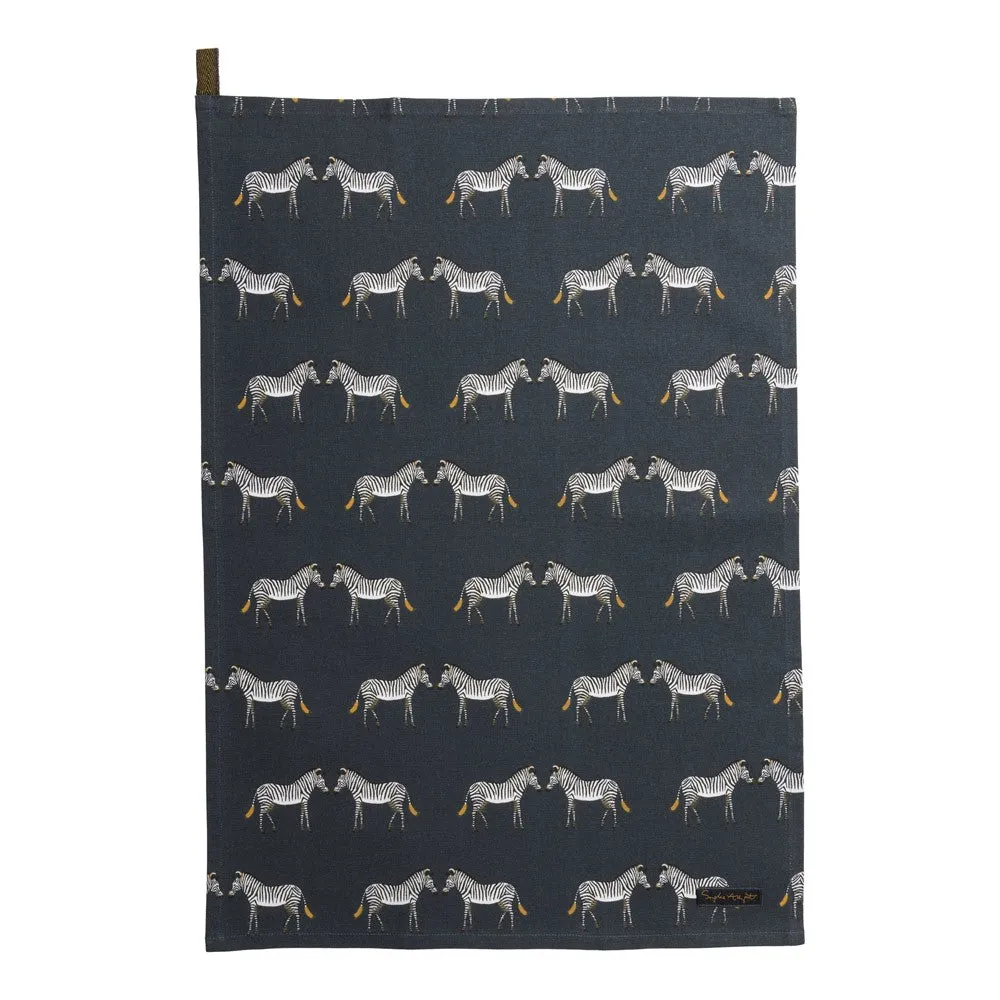 Zebra Teatowel, 45 x 65cm round coffee table, wooden coffee table